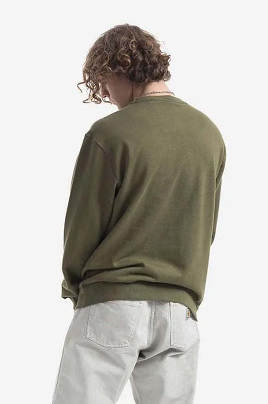 Maharishi cotton sweatshirt men's green color