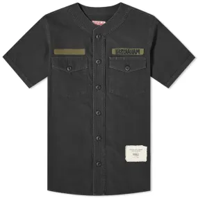 Maharishi U.S. Mil Washed Poplin Baseball ShirtBlack