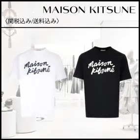 MAISON KITSUNE  |Crew Neck Cotton Short Sleeves Logo Designers