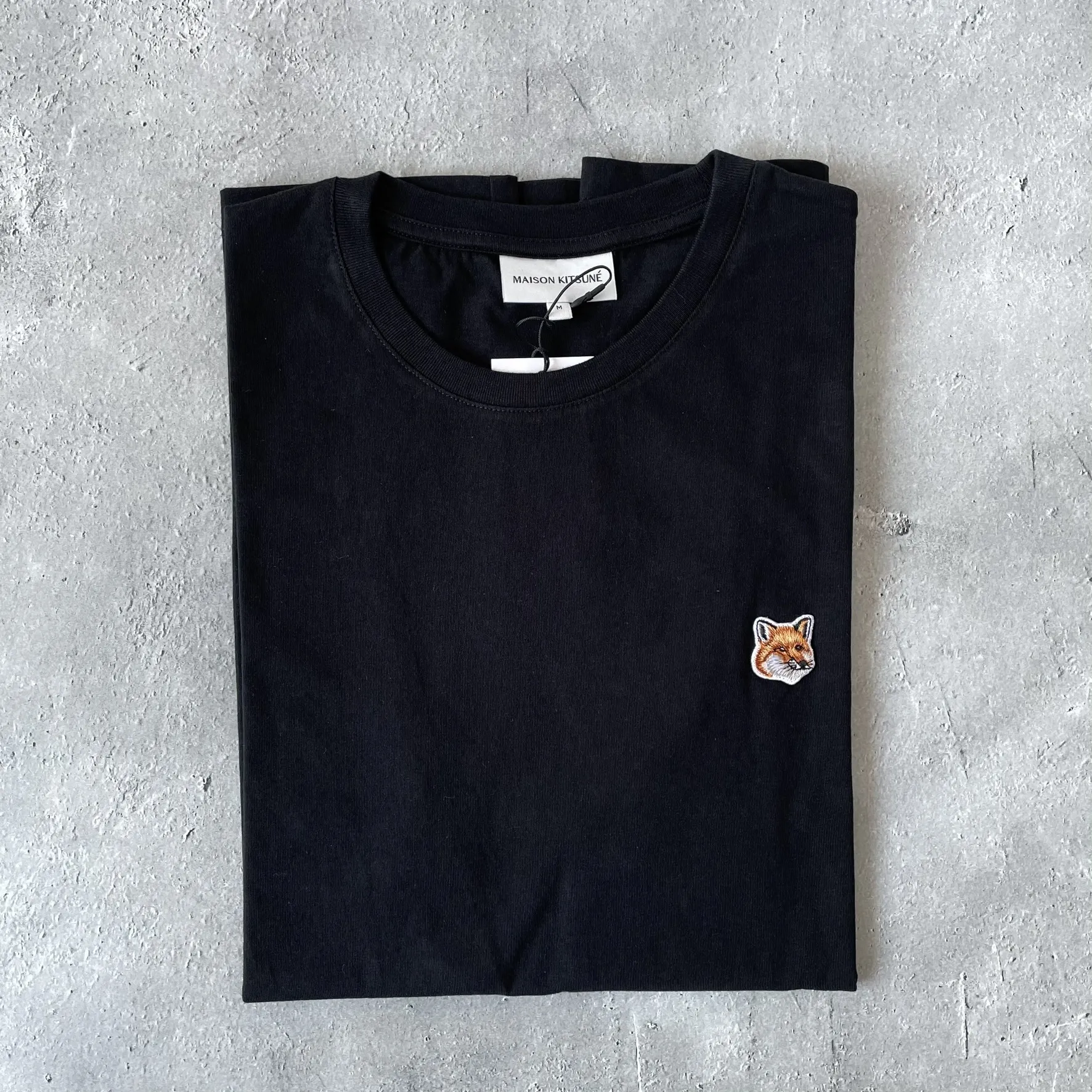 MAISON KITSUNE  |Crew Neck Plain Cotton Short Sleeves Logo Designers