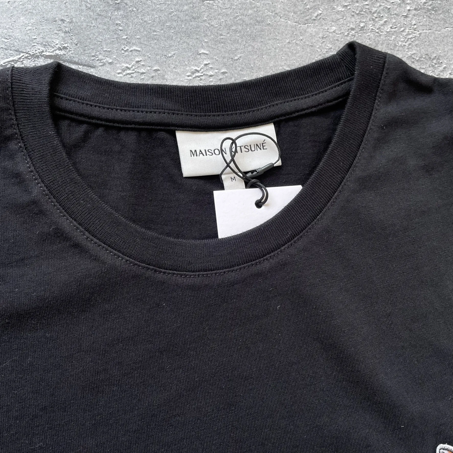 MAISON KITSUNE  |Crew Neck Plain Cotton Short Sleeves Logo Designers