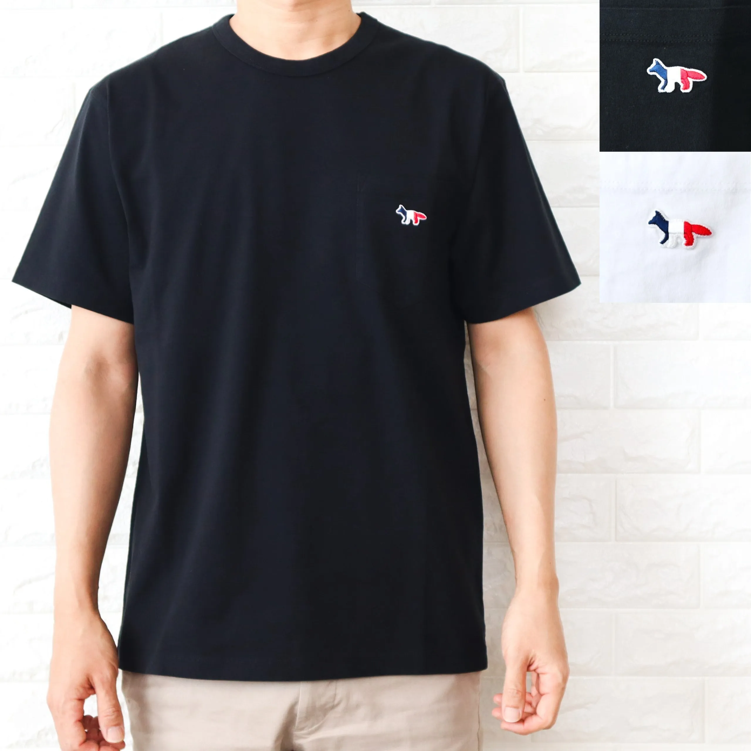 MAISON KITSUNE  |Crew Neck Unisex Plain Cotton Short Sleeves Logo Designers