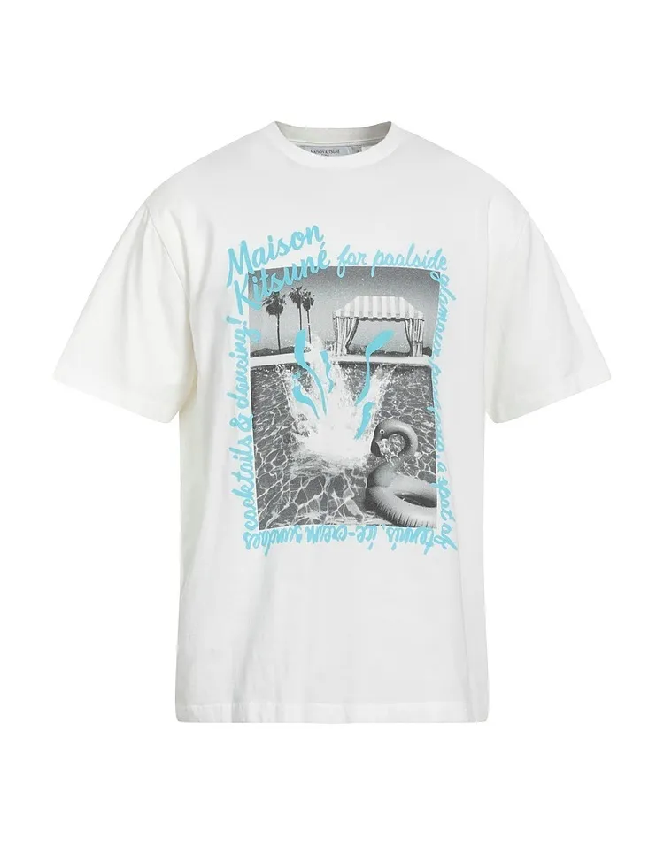 MAISON KITSUNE  |Short Sleeves Logo Designers T-Shirts