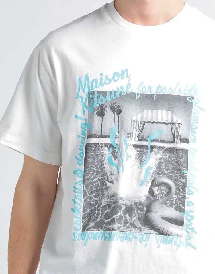 MAISON KITSUNE  |Short Sleeves Logo Designers T-Shirts