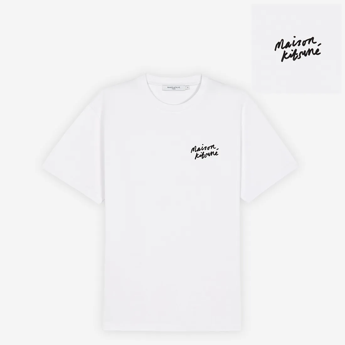 MAISON KITSUNE  |Street Style Cotton Short Sleeves Logo Designers T-Shirts