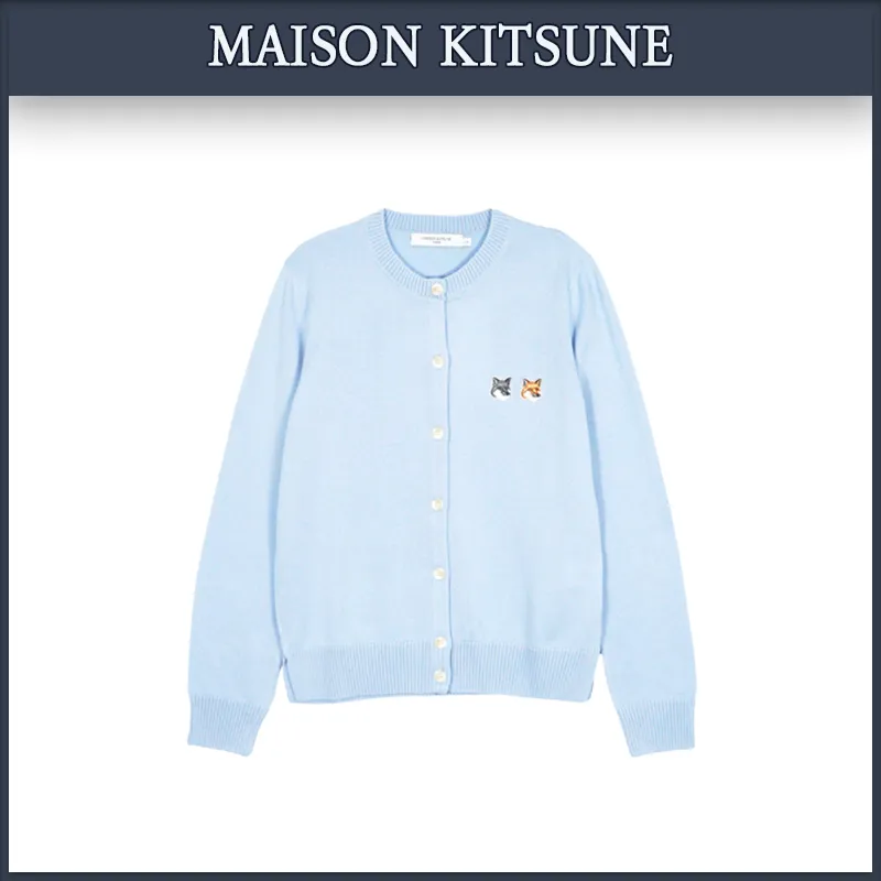 MAISON KITSUNE  |Street Style Logo Cardigans