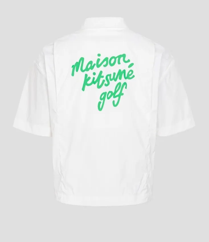 MAISON KITSUNE  |Street Style Short Sleeves Logo Shirts & Blouses