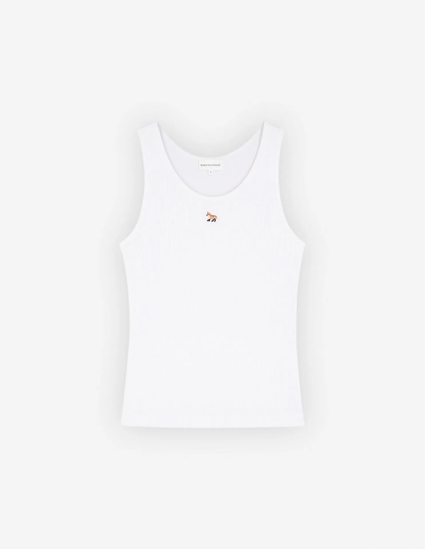 MAISON KITSUNE  |Street Style U-Neck Plain Cotton Logo Tanks & Camisoles