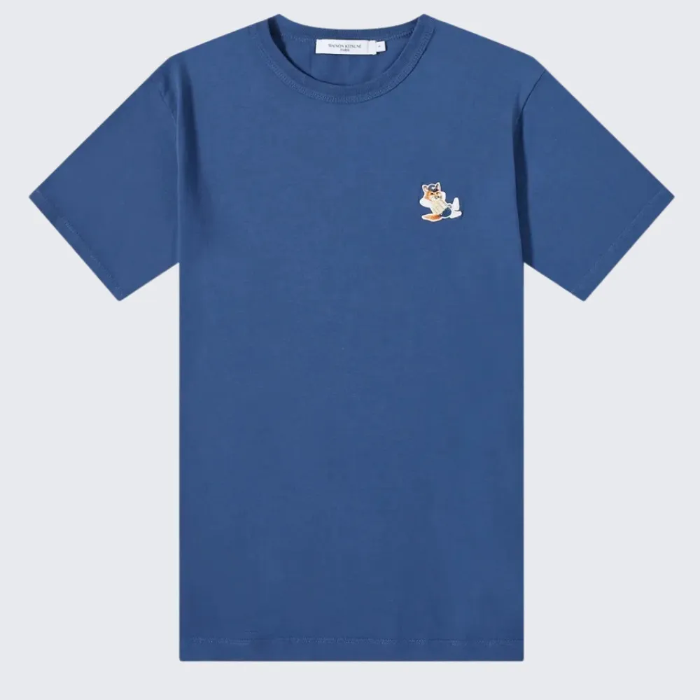 MAISON KITSUNE  |U-Neck Plain Other Animal Patterns Cotton Short Sleeves Logo