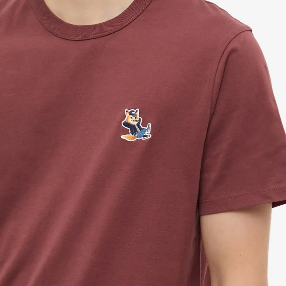 MAISON KITSUNE  |U-Neck Plain Other Animal Patterns Cotton Short Sleeves Logo