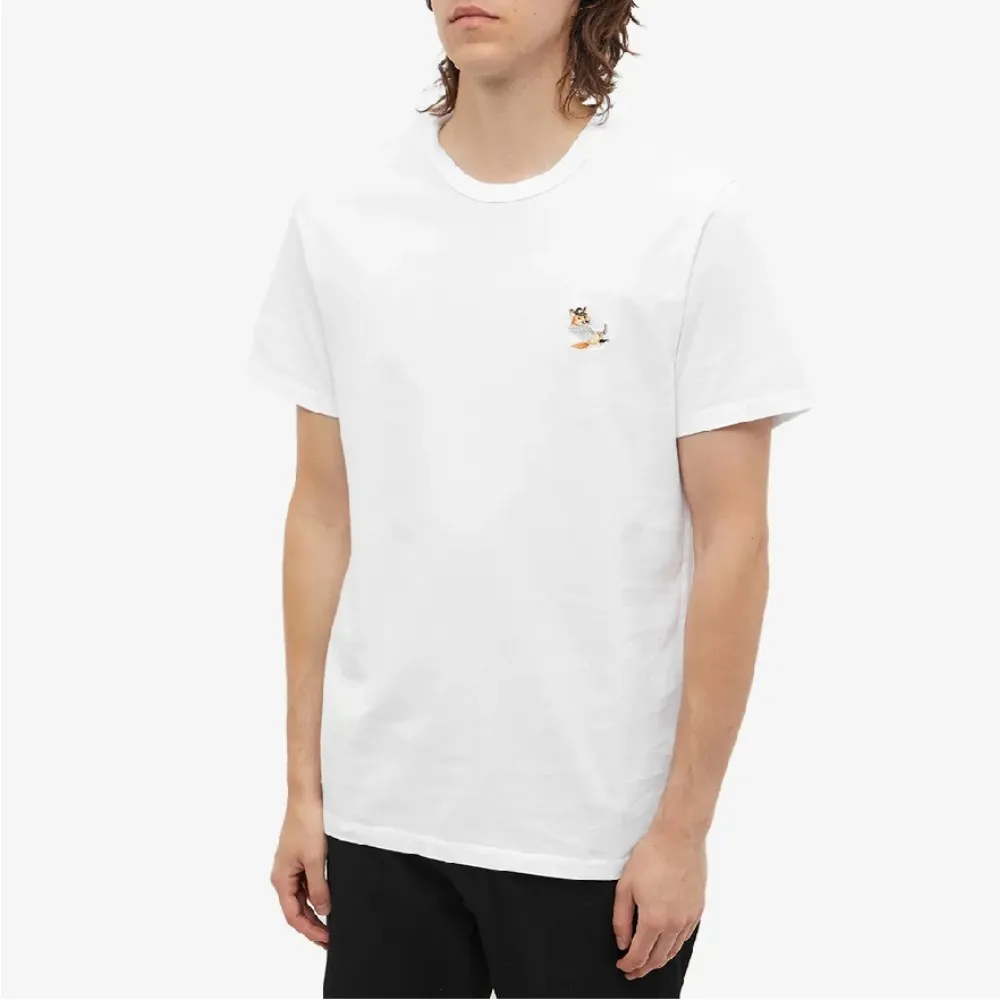 MAISON KITSUNE  |U-Neck Plain Other Animal Patterns Cotton Short Sleeves Logo