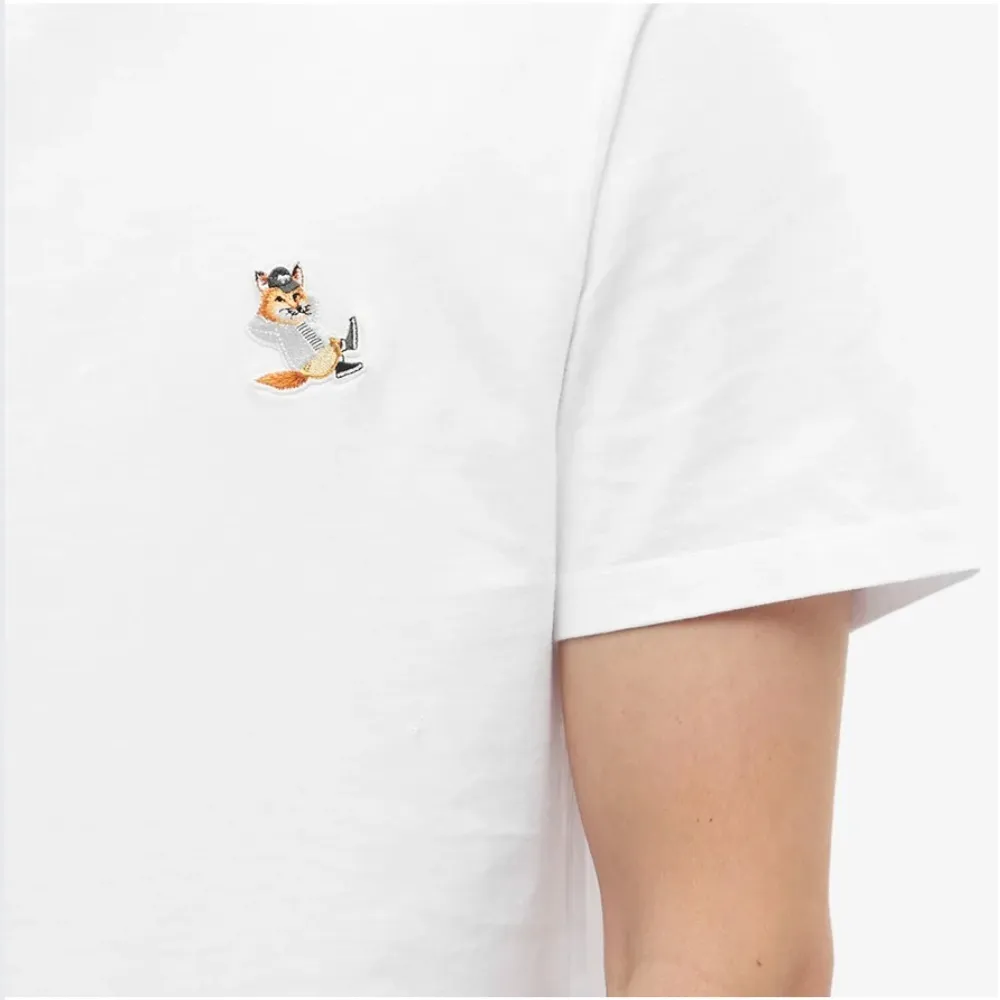 MAISON KITSUNE  |U-Neck Plain Other Animal Patterns Cotton Short Sleeves Logo