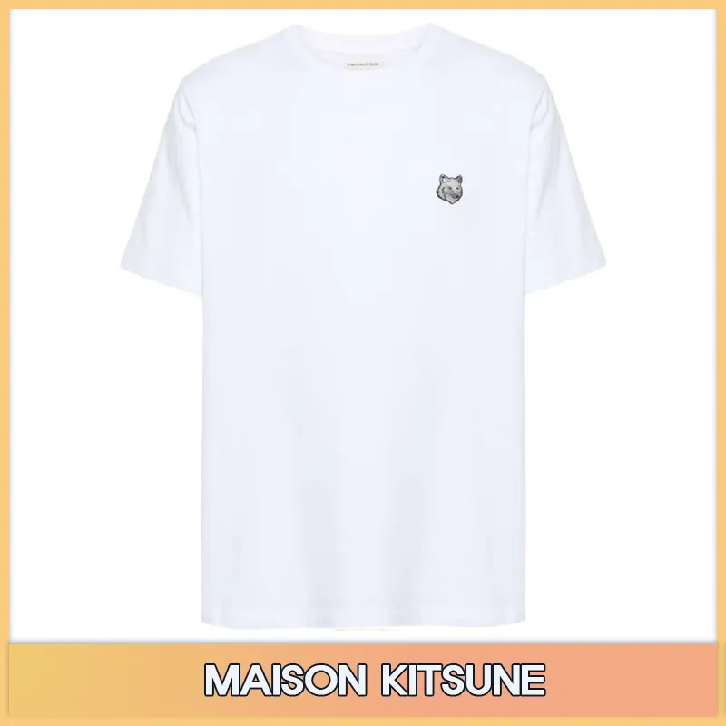 MAISON KITSUNE  |Unisex Street Style Cotton Logo Designers T-Shirts