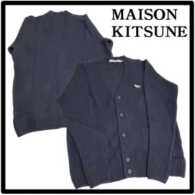 MAISON KITSUNE  |Unisex Street Style Logo Designers Cardigans