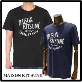 MAISON KITSUNE  |Unisex Street Style Logo Designers T-Shirts