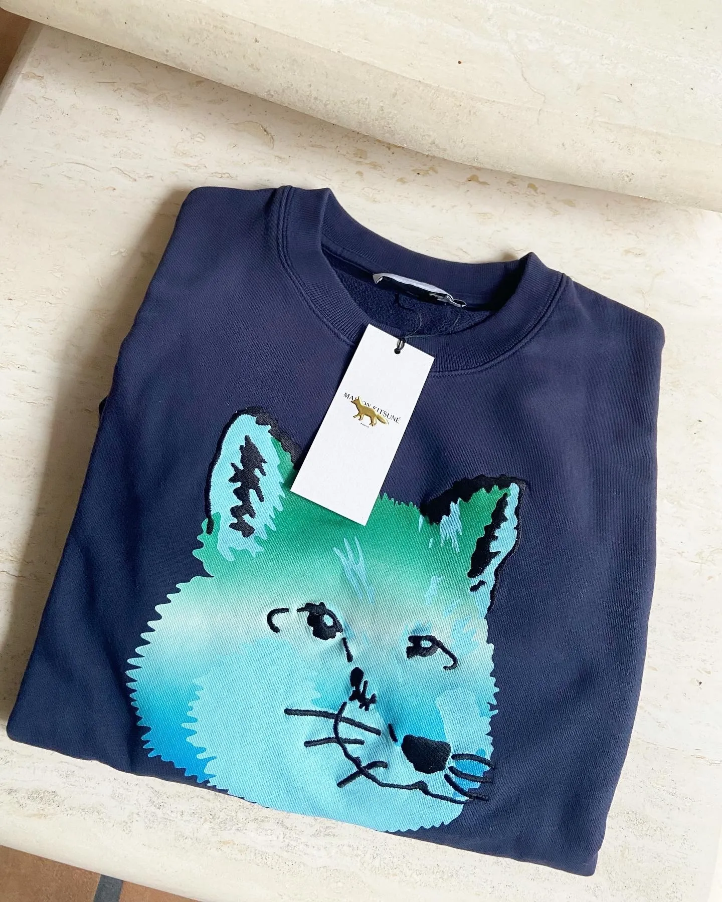 MAISON KITSUNE  |Unisex Street Style Long Sleeves Cotton Logo Designers