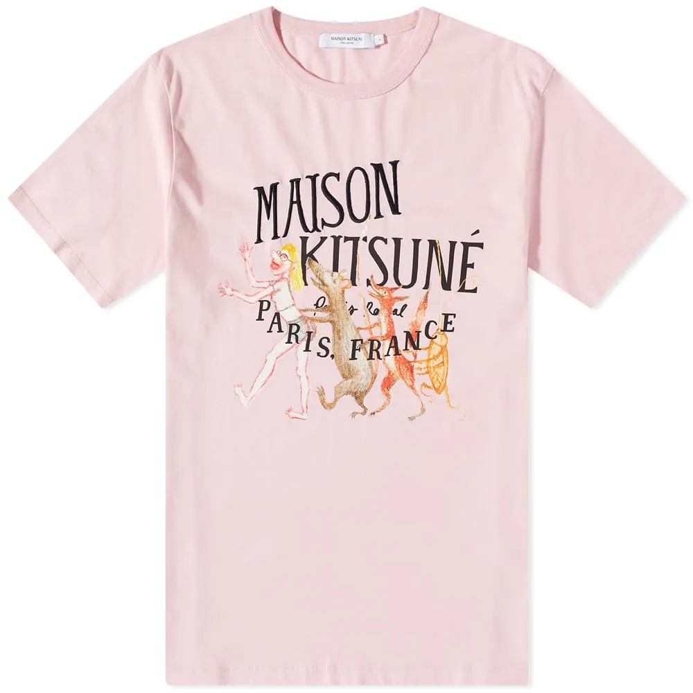 Maison Kitsune x Olympia Le Tan Palais Royal Classic T-ShirtSoft Pink