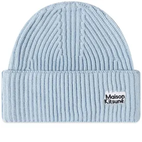 Maison Kitsune x Olympia Le Tan Patch BeanieLight Blue