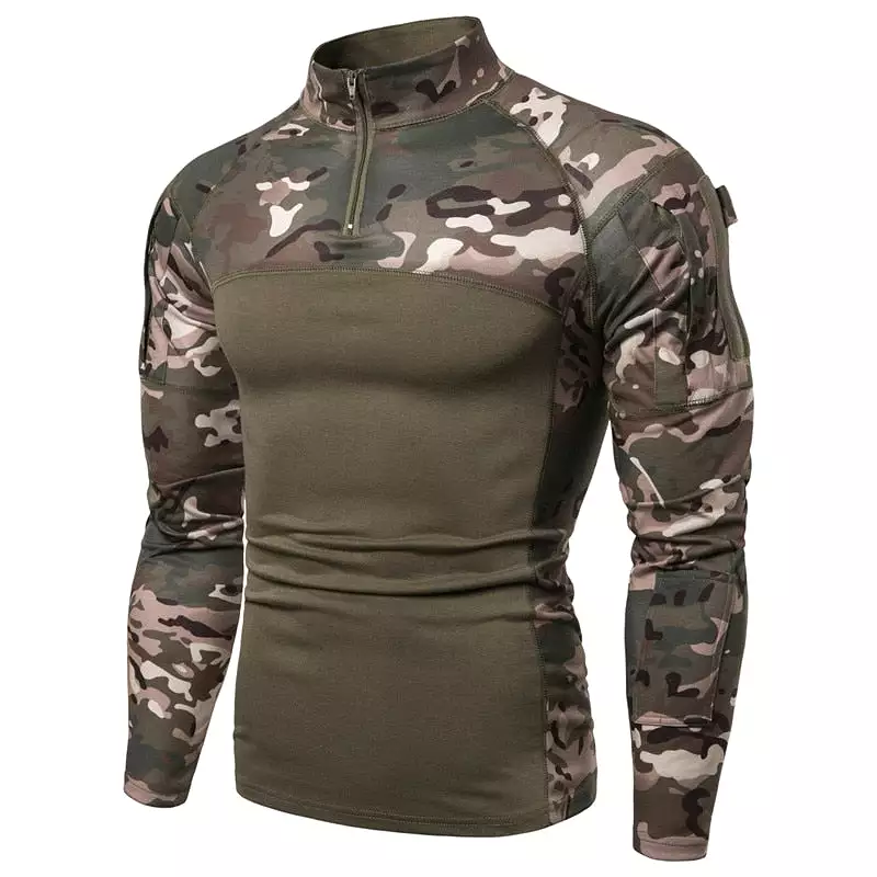 Men Long Sleeve Camouflage Tactical Shirt Hunt Combat Soldier Field T-shirts Outwear