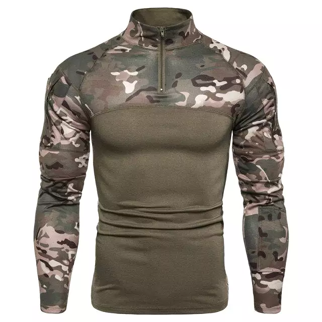 Men Long Sleeve Camouflage Tactical Shirt Hunt Combat Soldier Field T-shirts Outwear