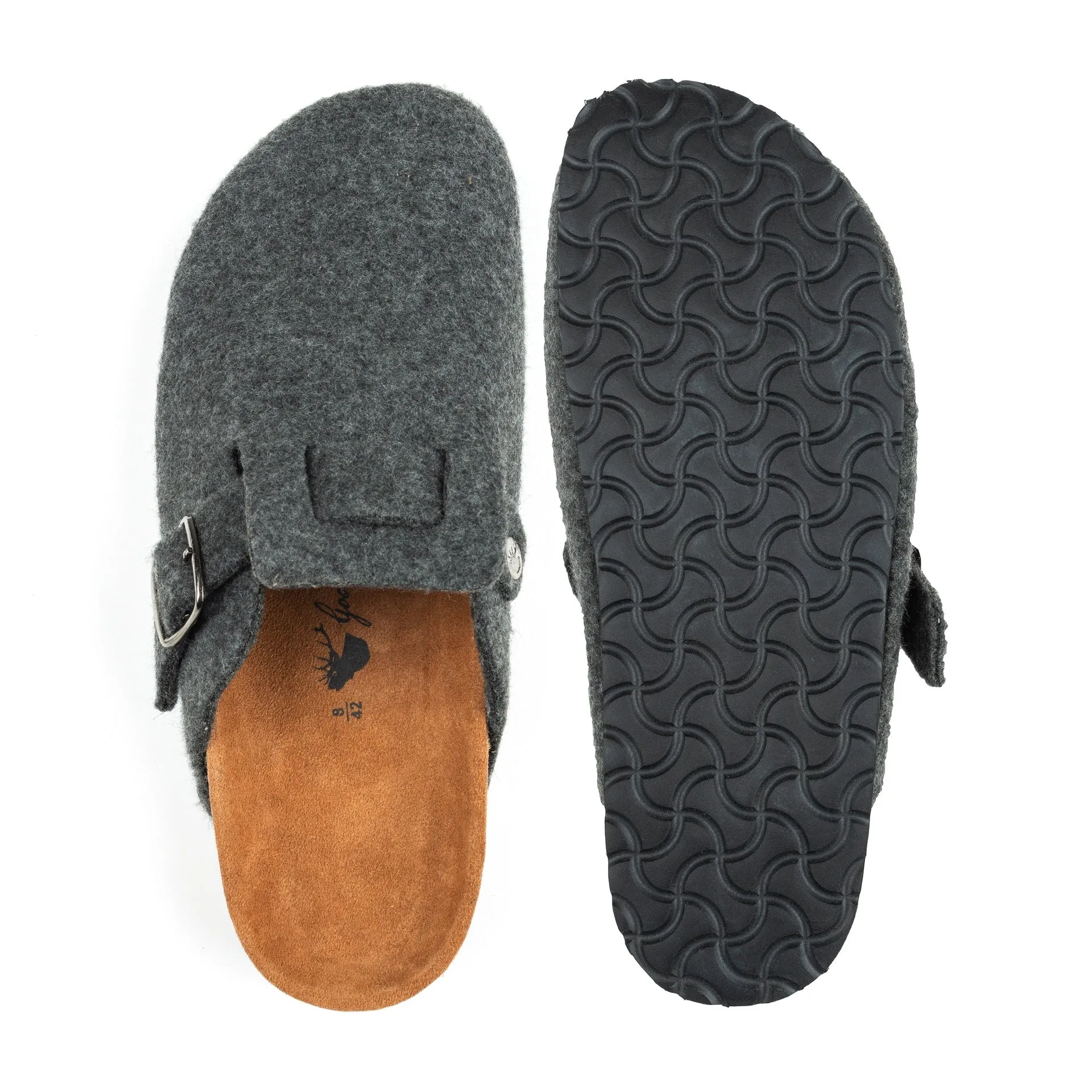 Men's Cedar Charcoal Felt Mule