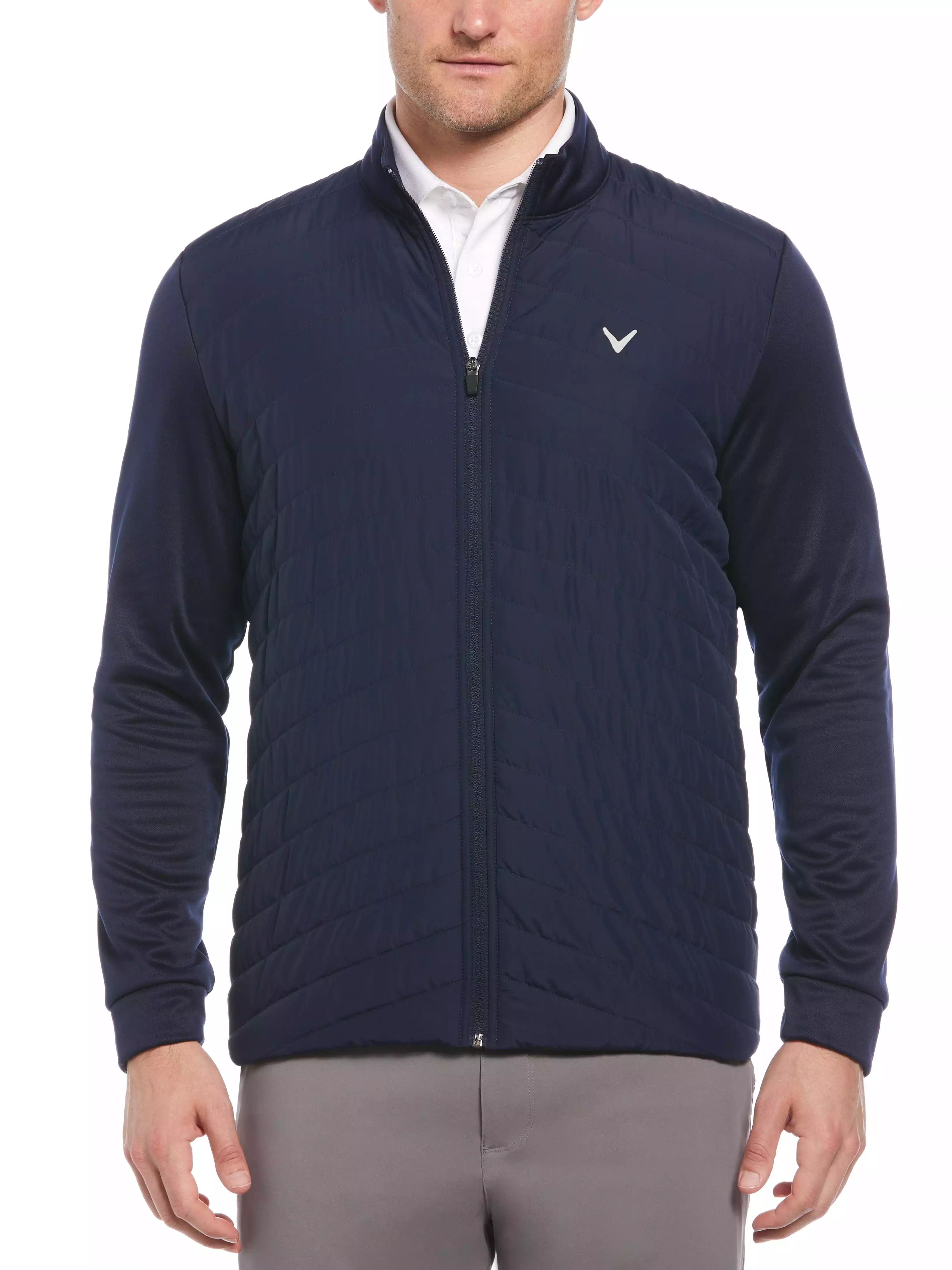 Mens Quilted Puffer Golf Jacket