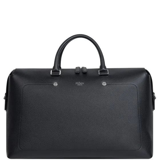 Mulberry 'City Weekender' Heavy Grained Holdall Bag Black