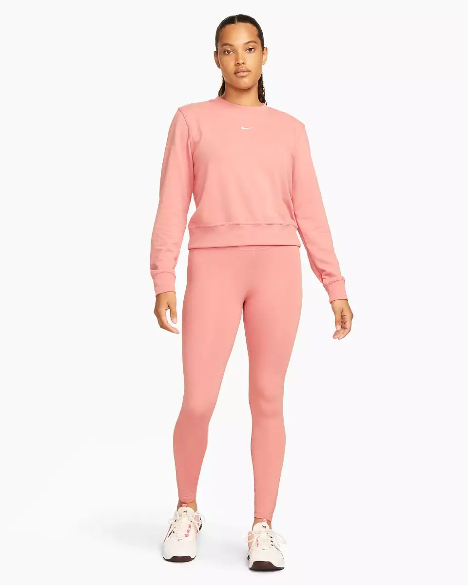 NIKE WOMEN'S ONE DRI-FIT PINK SWEATSHIRT