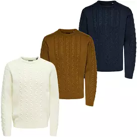 Only & Sons Men's 'Skevin' Cable Knit Jumper