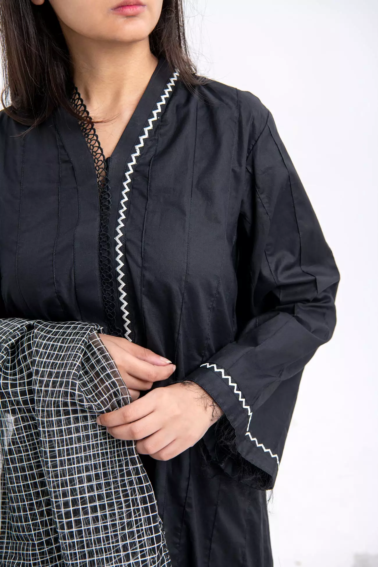 PIN TUCKS SHIRT WITH DUPATTA