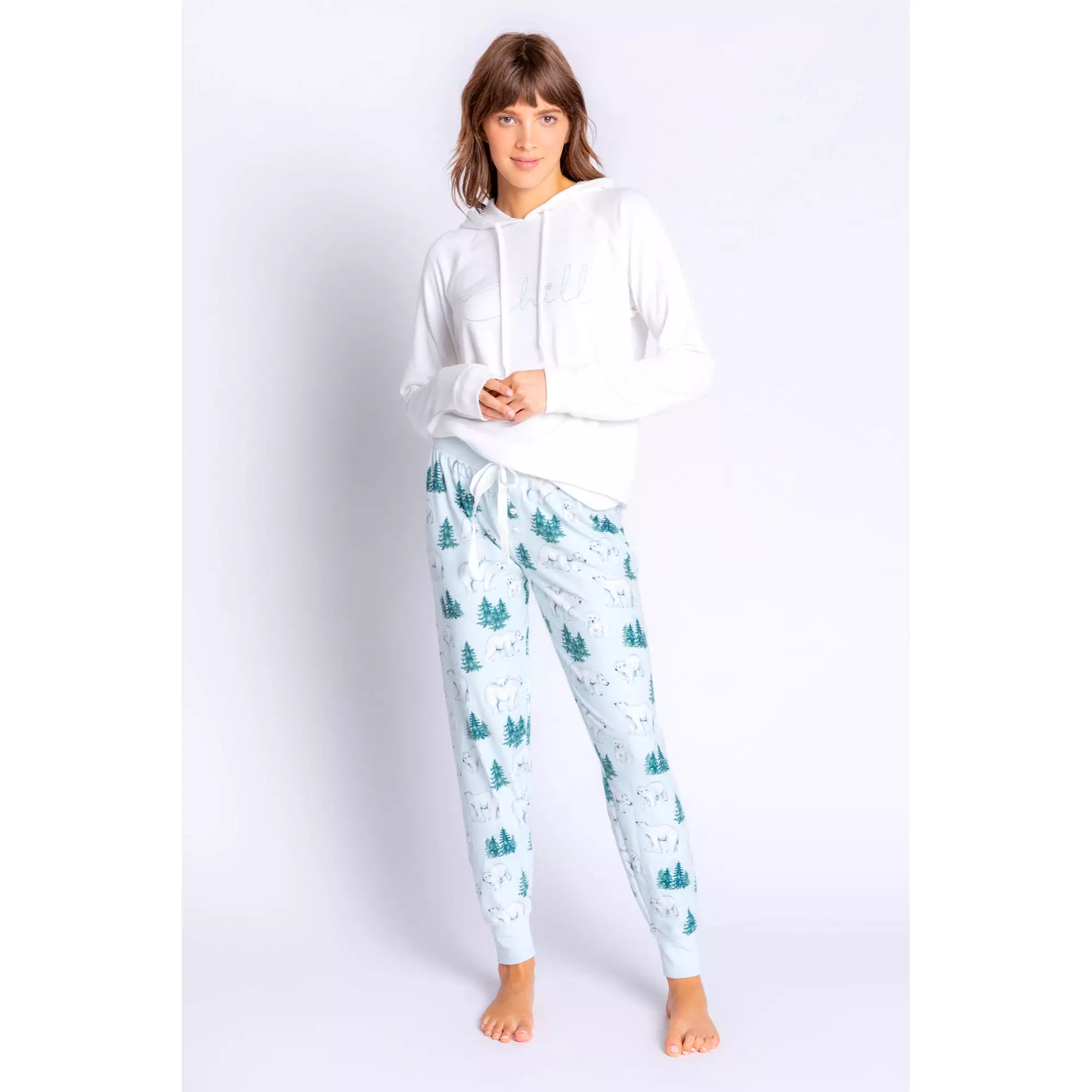 PJ Salvage Women's Just Chill Polar Bear Jammie Pants - ICE BLUE