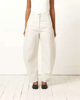 Post Denim Pant in White/Blue