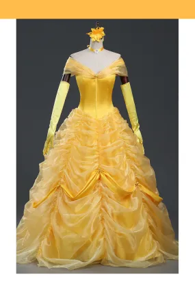 Princess Belle Classic Multilayer Organza Tulle Beauty And Beast Cosplay Costume