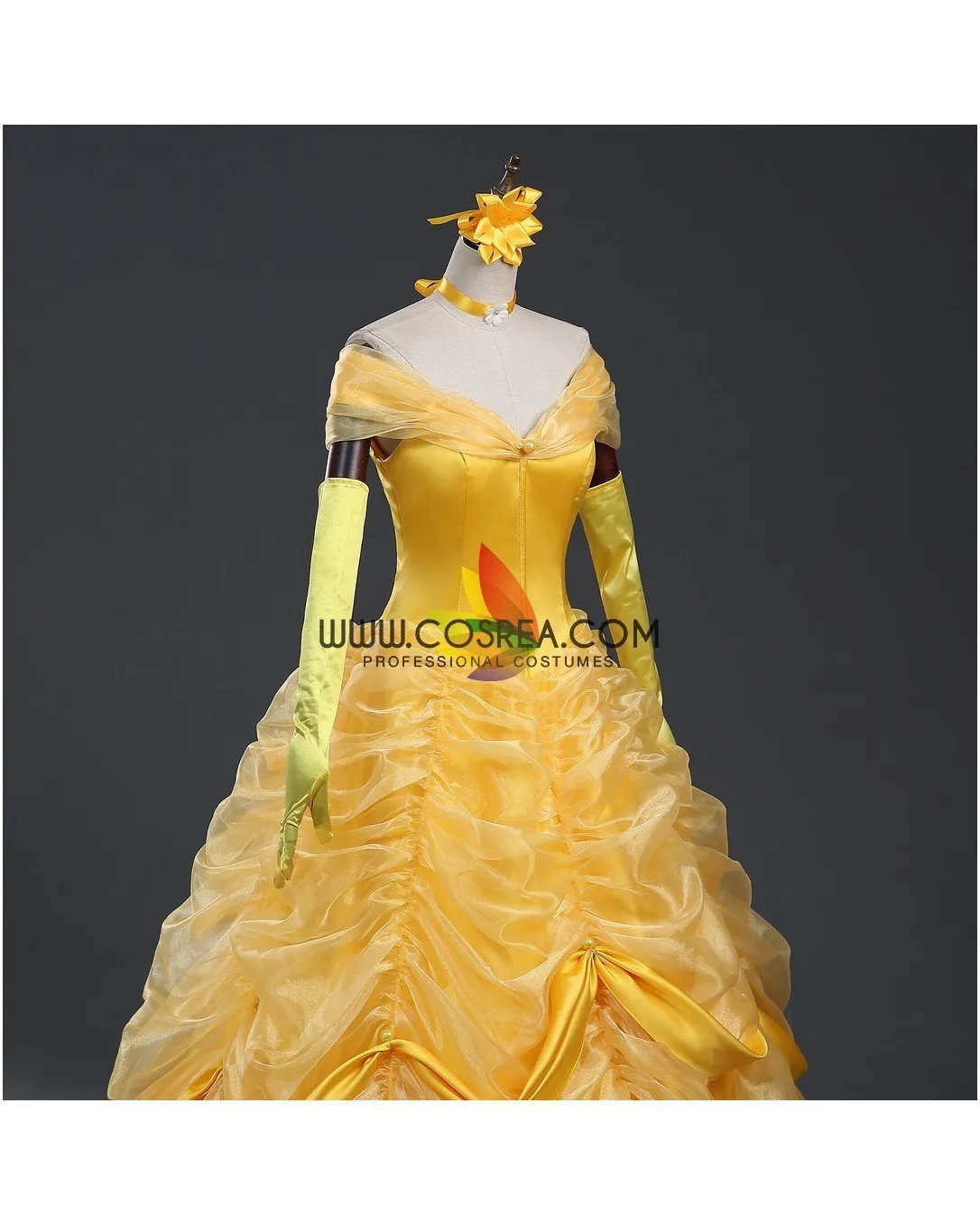 Princess Belle Classic Multilayer Organza Tulle Beauty And Beast Cosplay Costume