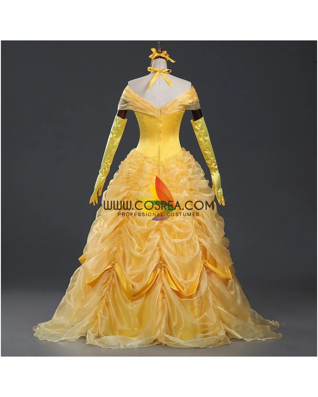 Princess Belle Classic Multilayer Organza Tulle Beauty And Beast Cosplay Costume