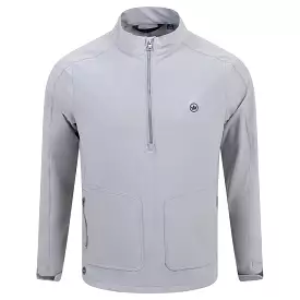 Quest Tailored Fit Half Zip Lightweight Jacket Gale Grey - SS24