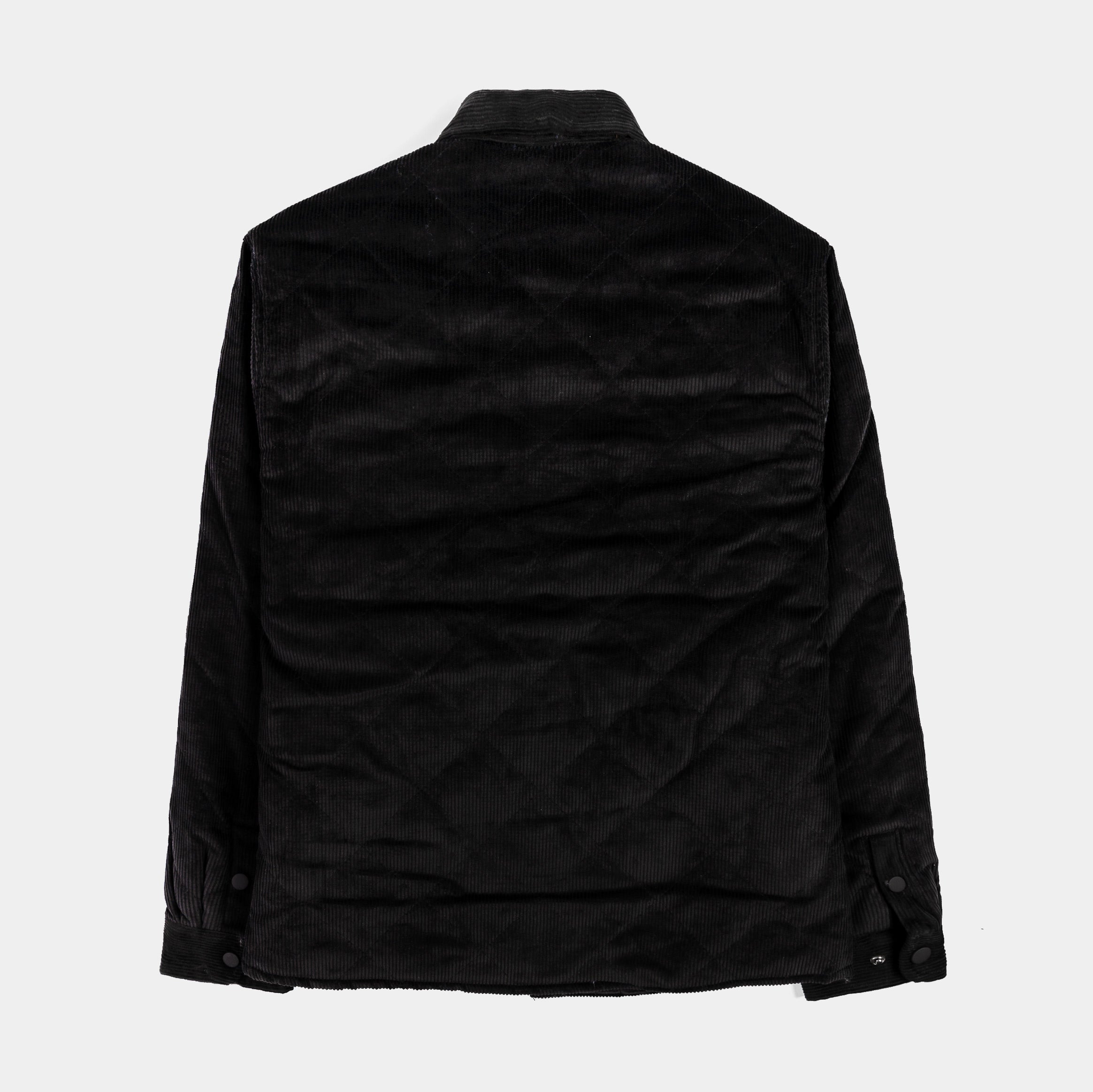 Quilted Cord Mens Jacket (Black)