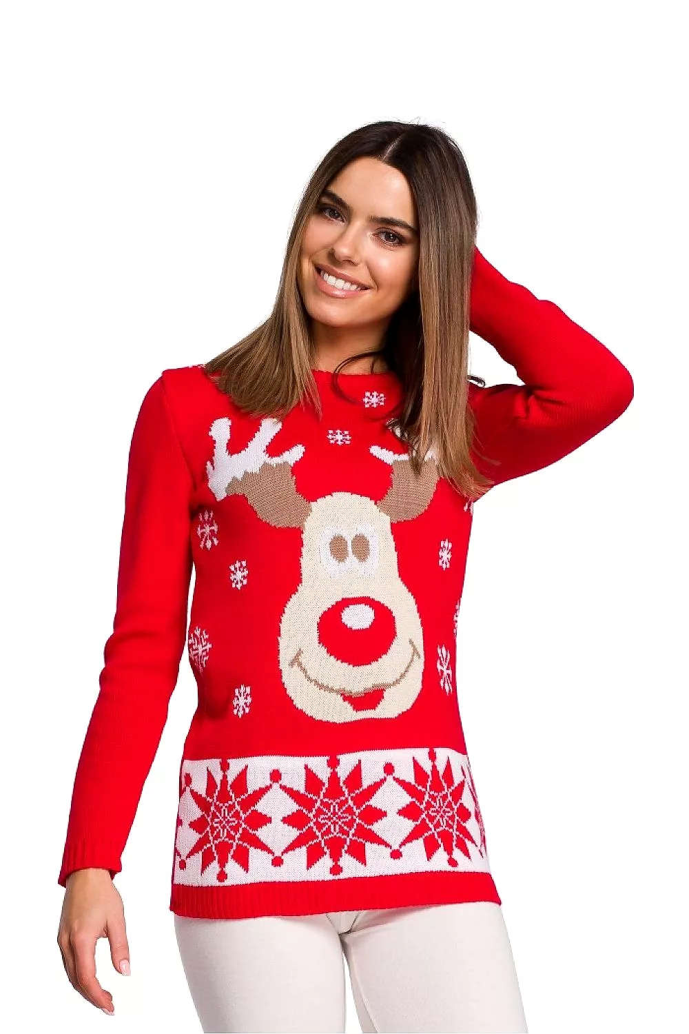 Red Christmas Sweater Reindeer