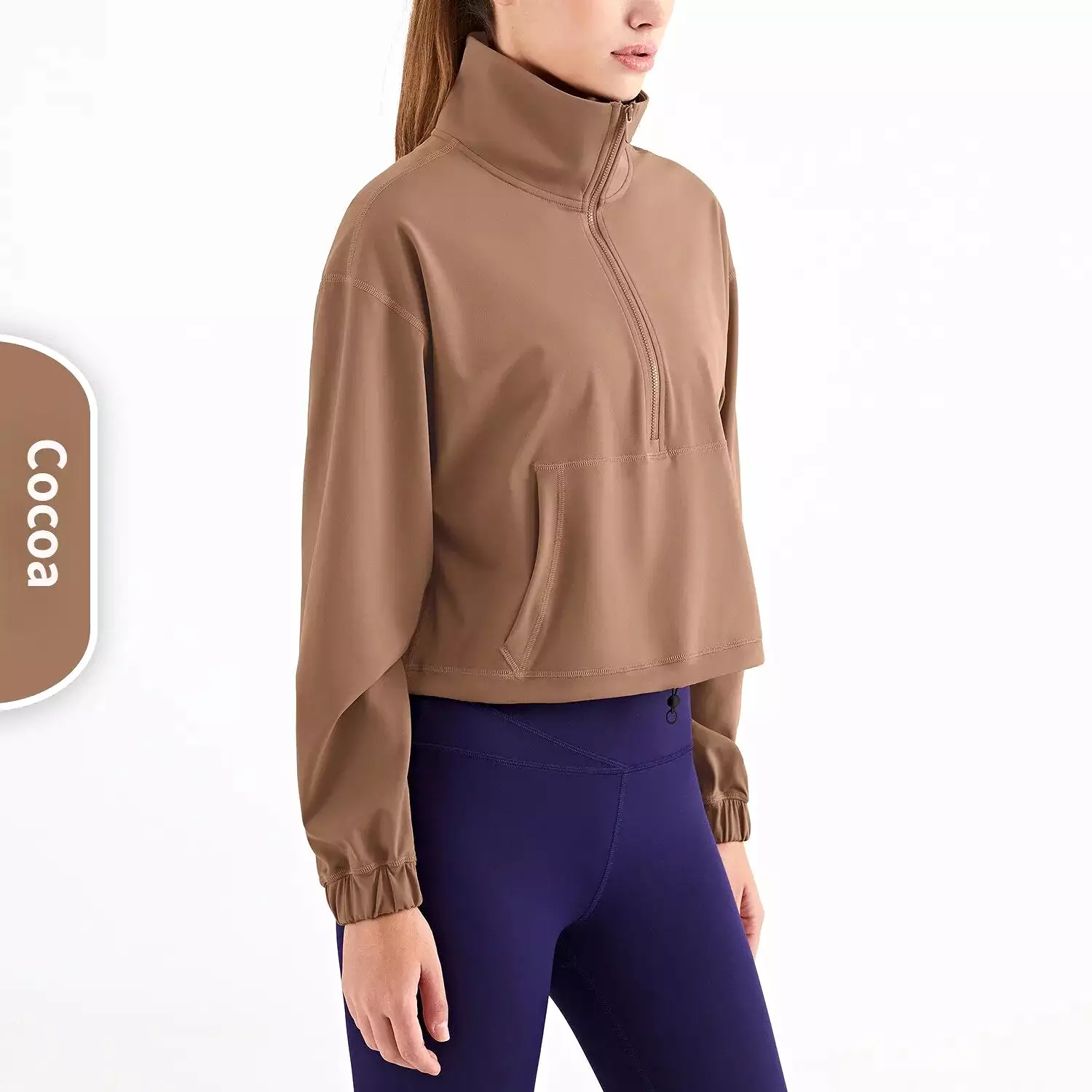 Scuba Autumn and Winter Women's Half Zipper Thickened Thermal Insulation Sports Gym Outdoor Sports Stand Collar Jacket