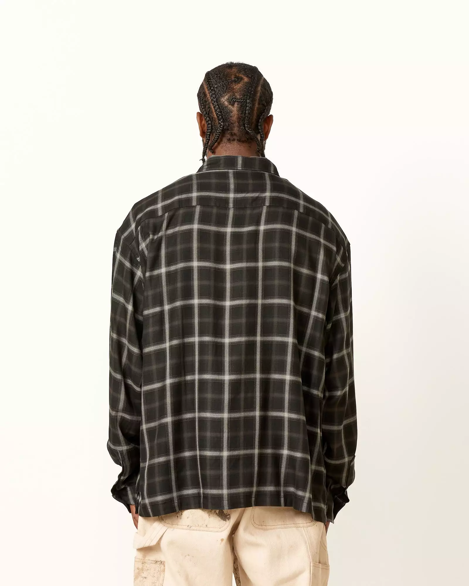 Shadow Plaid Rayon Shirt