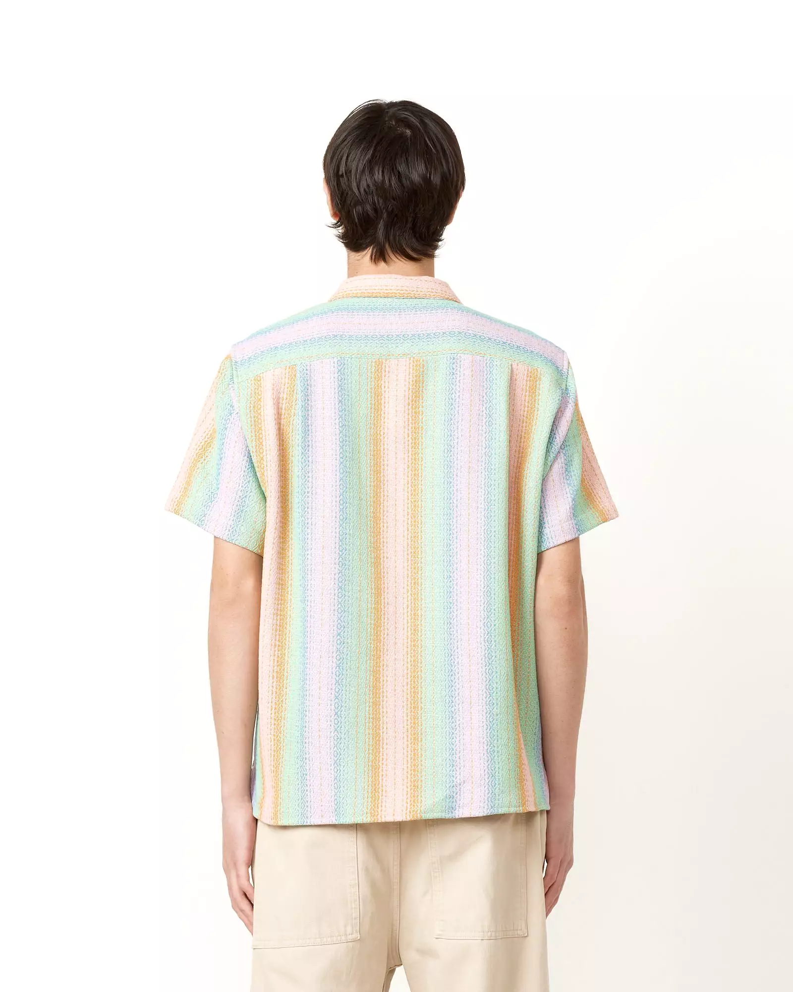 Short Sleeve Camp Shirt in Pastel Baja Blanket