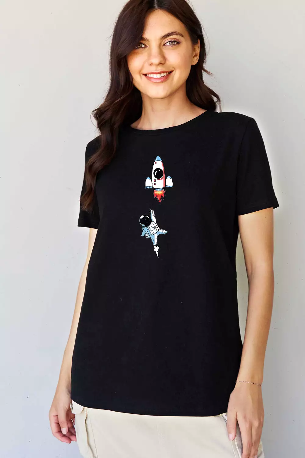 Simply Love Full Size Astronaut Graphic Cotton T-Shirt