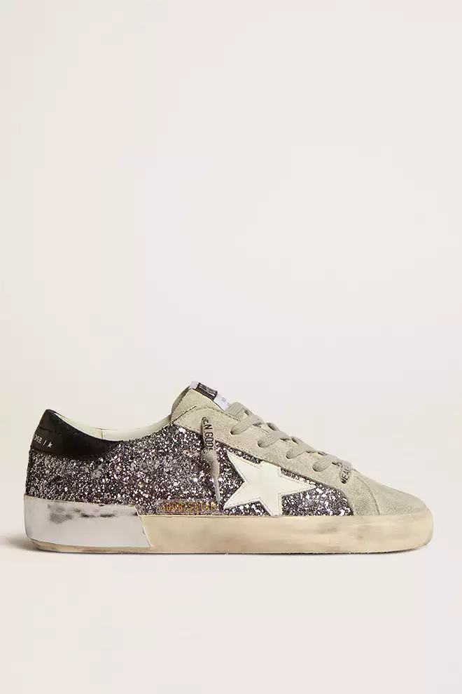 Super Star Sneaker in Anthracite Glitter