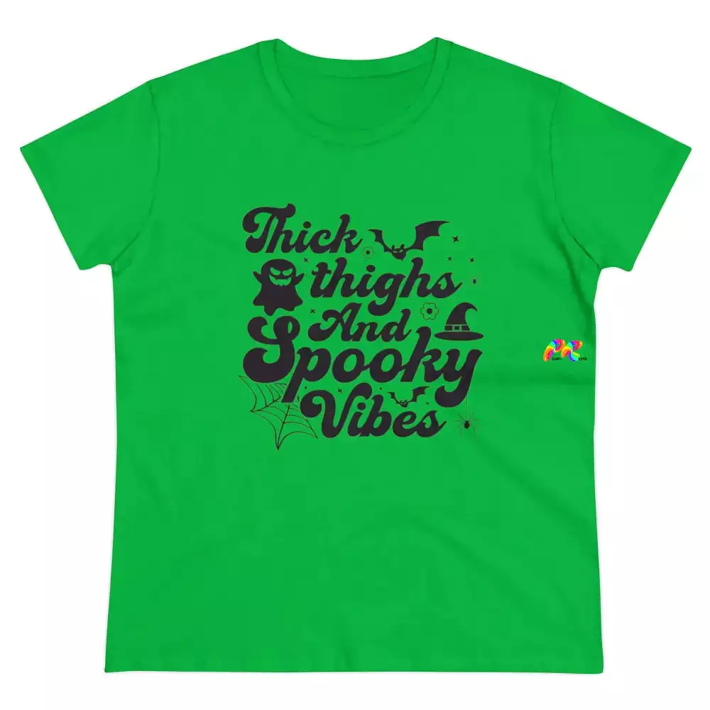 Thick Thighs Spooky Vibes Cotton T-Shirt