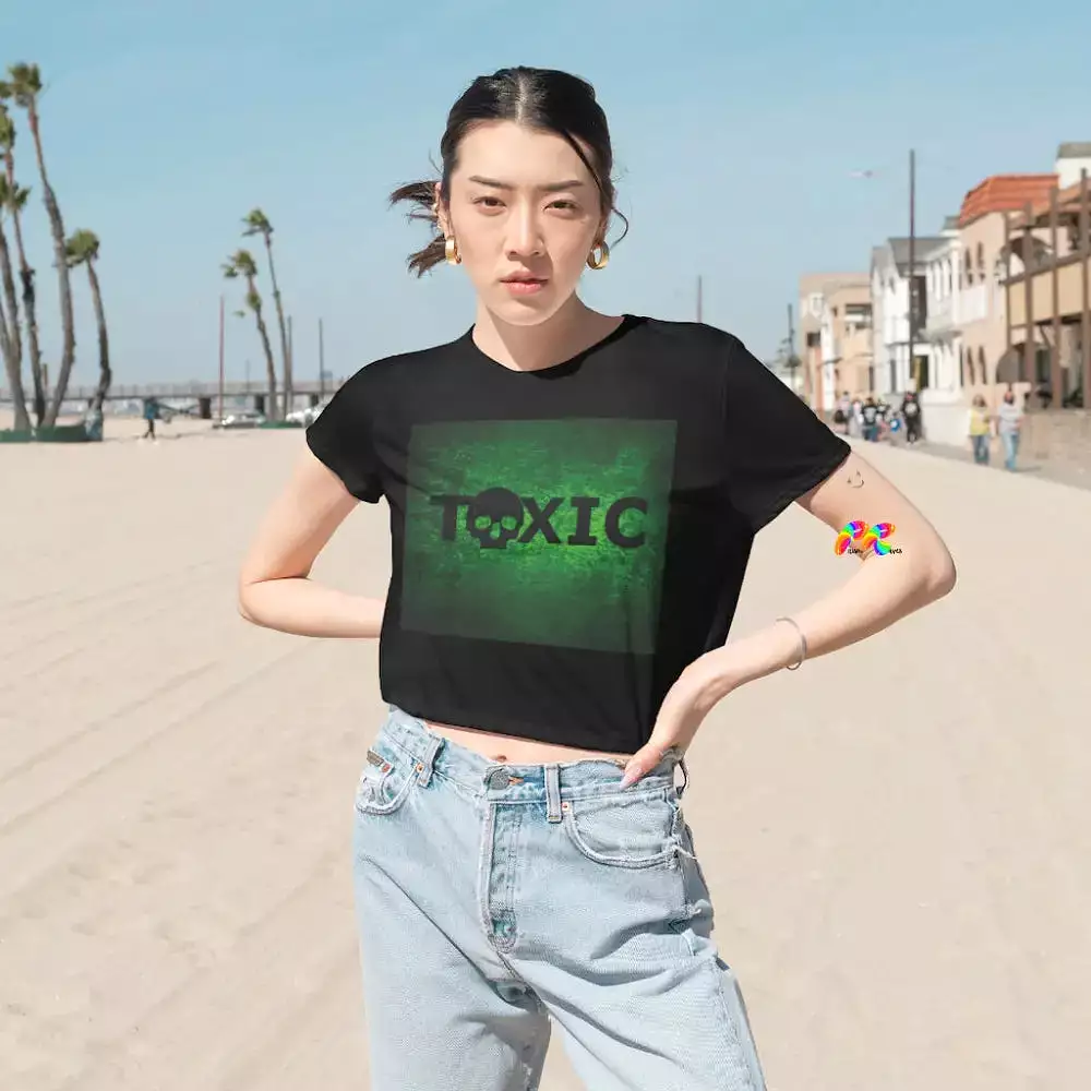 Toxic Women's Flowy Cropped T-Shirt