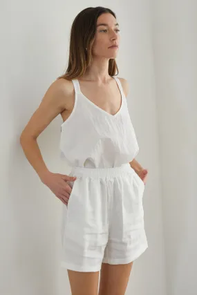 V Neck Linen Top