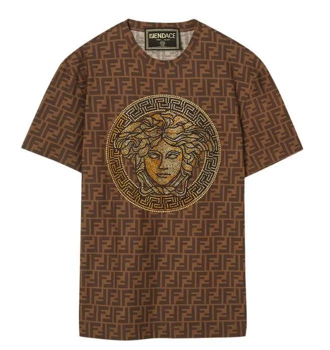 VERSACE  |Collaboration Short Sleeves Logo Luxury T-Shirts