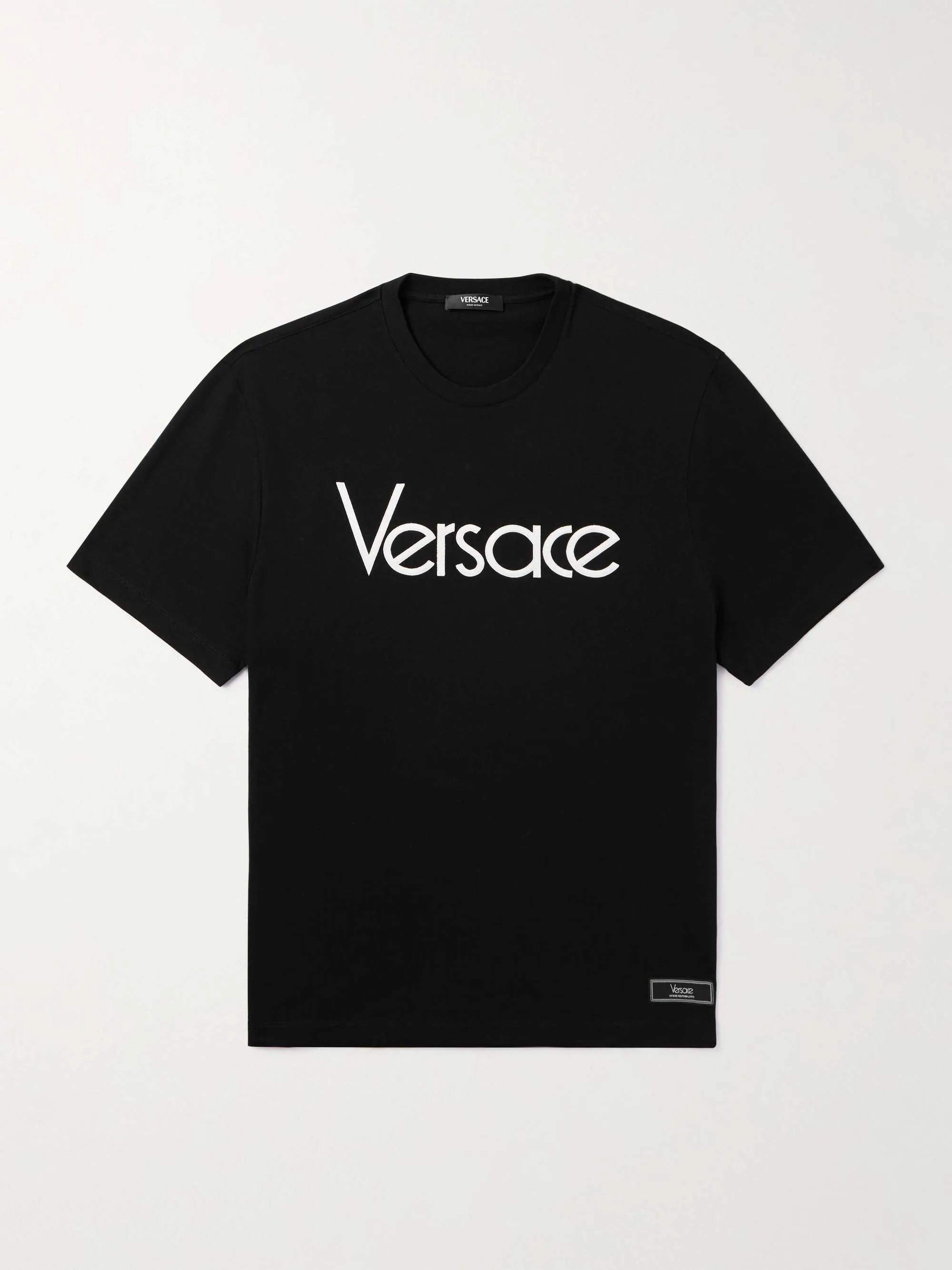 VERSACE  |Cotton Short Sleeves Logo Luxury T-Shirts