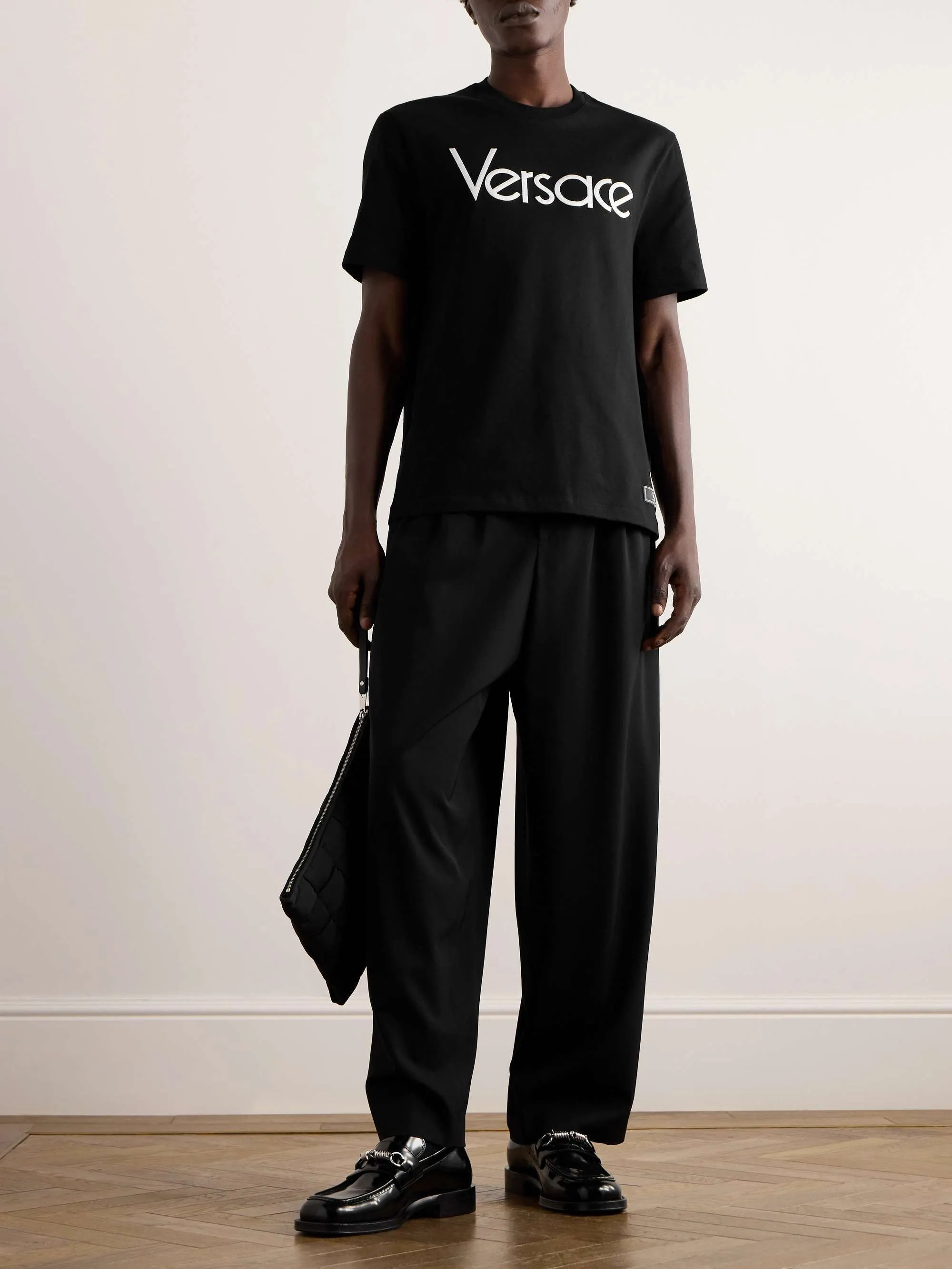 VERSACE  |Cotton Short Sleeves Logo Luxury T-Shirts