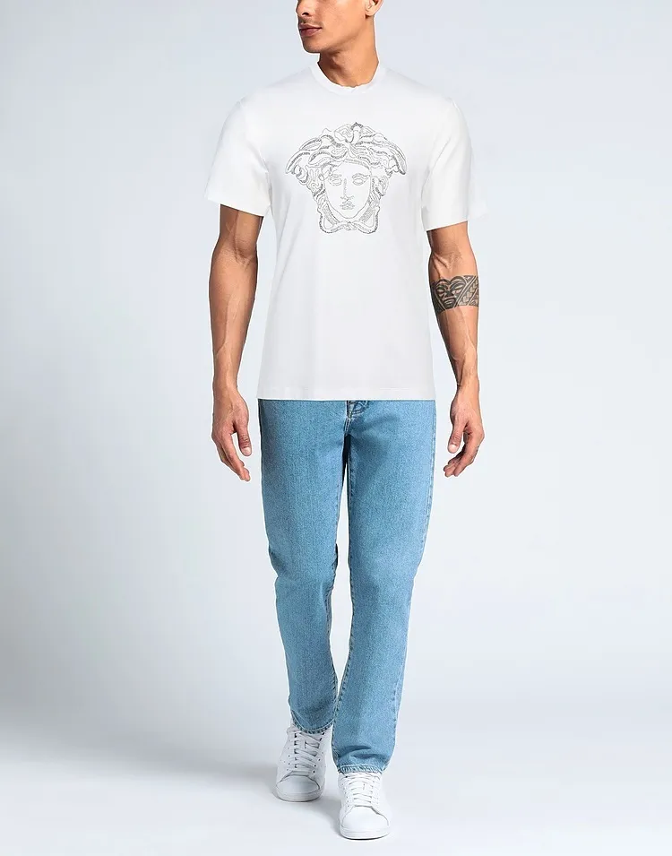 VERSACE  |Short Sleeves Logo Luxury T-Shirts